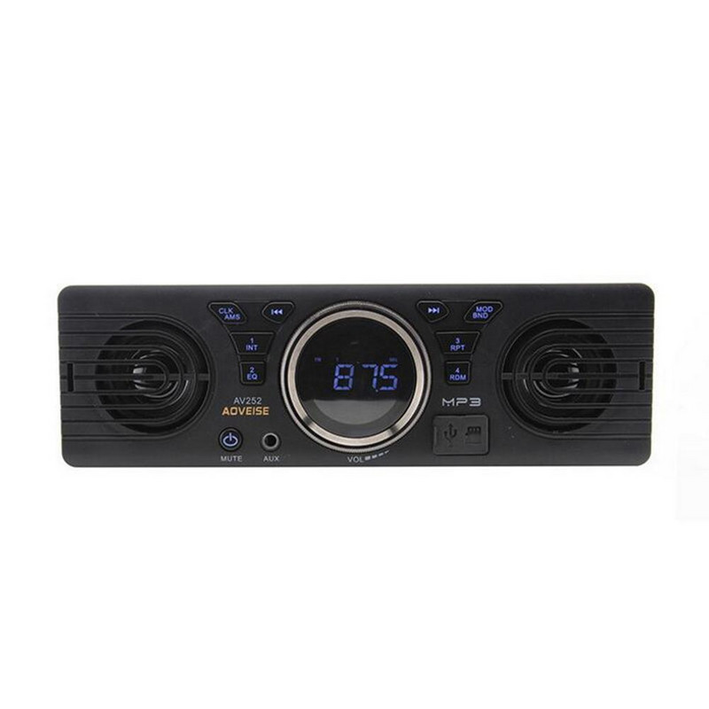 12V autós Mp3 audio lejátszó Bluetooth-kompatibilis hangszóró veszteségmentes zene Fm autórádió kártyaolvasó AV252B