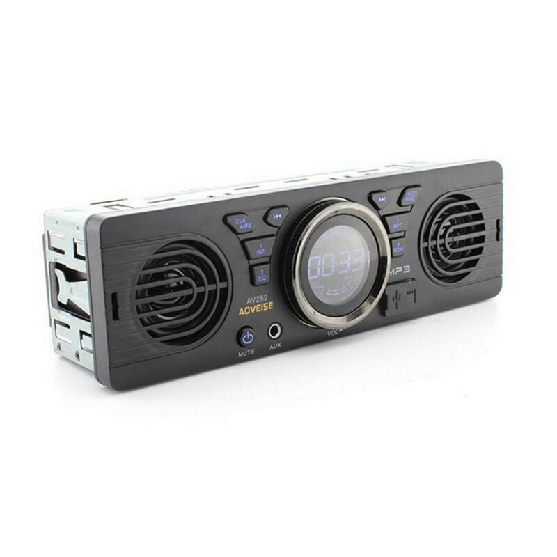 12V autós Mp3 audio lejátszó Bluetooth-kompatibilis hangszóró veszteségmentes zene Fm autórádió kártyaolvasó AV252B