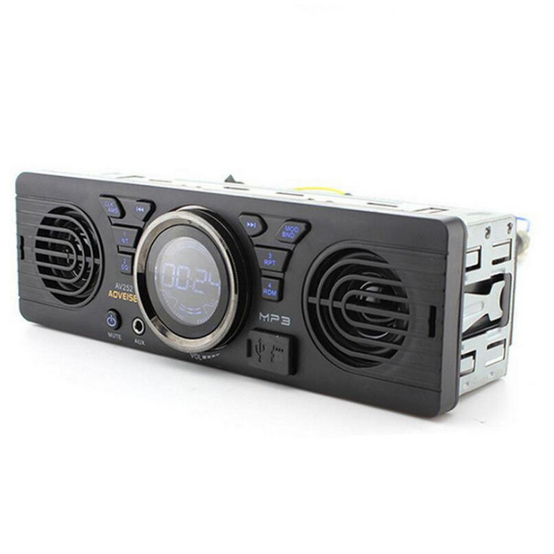 12V autós Mp3 audio lejátszó Bluetooth-kompatibilis hangszóró veszteségmentes zene Fm autórádió kártyaolvasó AV252B