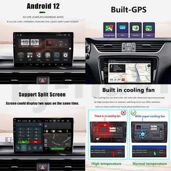 Android 12 για Toyota Highlander 2 XU40 2007 - 2013 Ραδιόφωνο αυτοκινήτου Πολυμέσα αναπαραγωγής βίντεο Πλοήγηση Στερεοφωνικό GPS No 2Din 2 Din DVD
