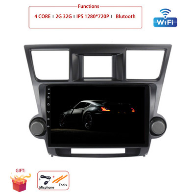 Android 12 - Toyota Highlander 2 XU40 2007 - 2013 Autórádió Multimédia Videolejátszó Navigáció Sztereó GPS No 2Din 2Din DVD