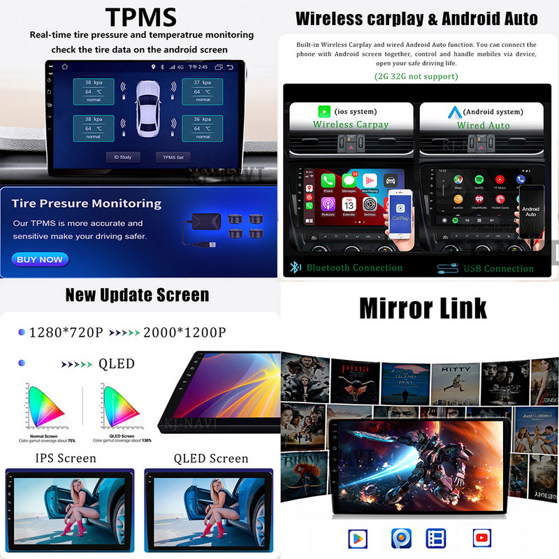 Android 12 - Toyota Highlander 2 XU40 2007 - 2013 Autórádió Multimédia Videolejátszó Navigáció Sztereó GPS No 2Din 2Din DVD