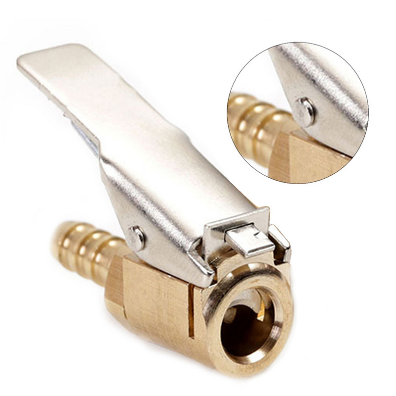 1 бр. Автоматична въздушна помпа, патронник, кола, камион, конектор за клапан за надуване на гуми, кола, 6,3 мм, 8 мм скоба, инструменти за ремонт на гуми