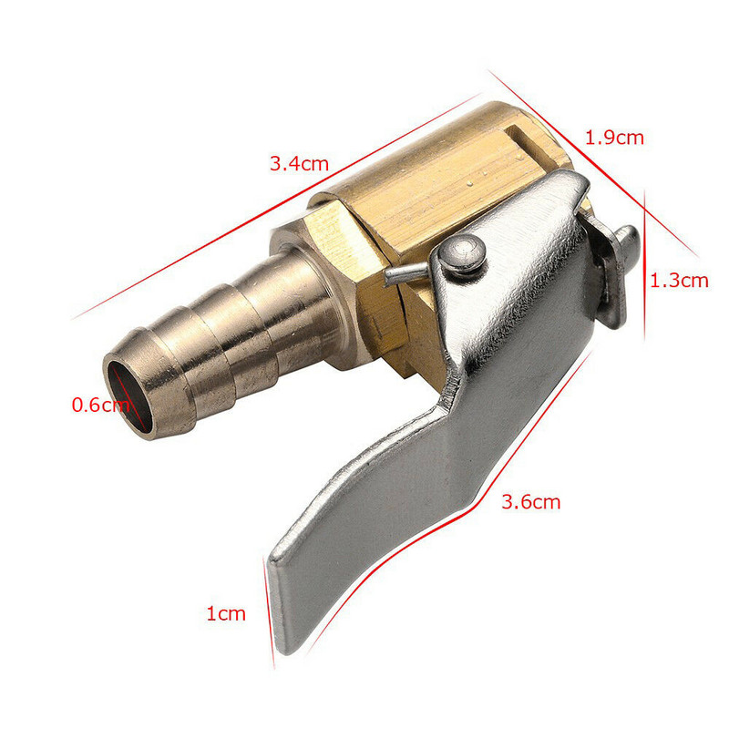 1 бр. Автоматична въздушна помпа, патронник, кола, камион, конектор за клапан за надуване на гуми, кола, 6,3 мм, 8 мм скоба, инструменти за ремонт на гуми