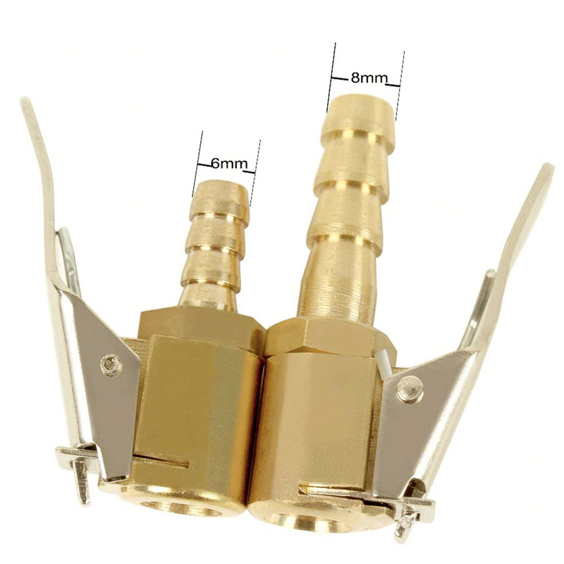 1 бр. Автоматична въздушна помпа, патронник, кола, камион, конектор за клапан за надуване на гуми, кола, 6,3 мм, 8 мм скоба, инструменти за ремонт на гуми