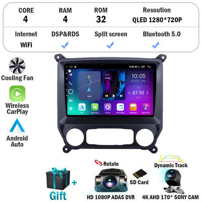 Android 12 Chevrolet Colorado 2014-2018 rendszerhez Silverado GMC Sierra VIA Vtrux Truck 2014-2018 StereoGPS autórádió DVD nélkül