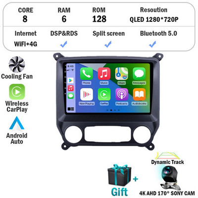 Android 12 Chevrolet Colorado 2014-2018 rendszerhez Silverado GMC Sierra VIA Vtrux Truck 2014-2018 StereoGPS autórádió DVD nélkül