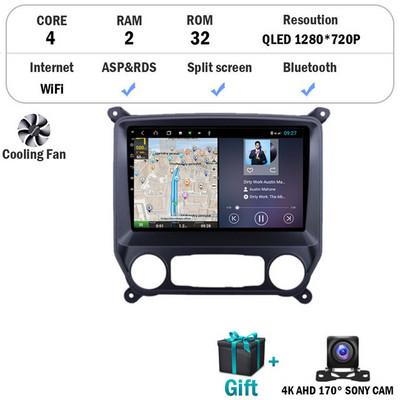 Android 12 Chevrolet Colorado 2014-2018 rendszerhez Silverado GMC Sierra VIA Vtrux Truck 2014-2018 StereoGPS autórádió DVD nélkül