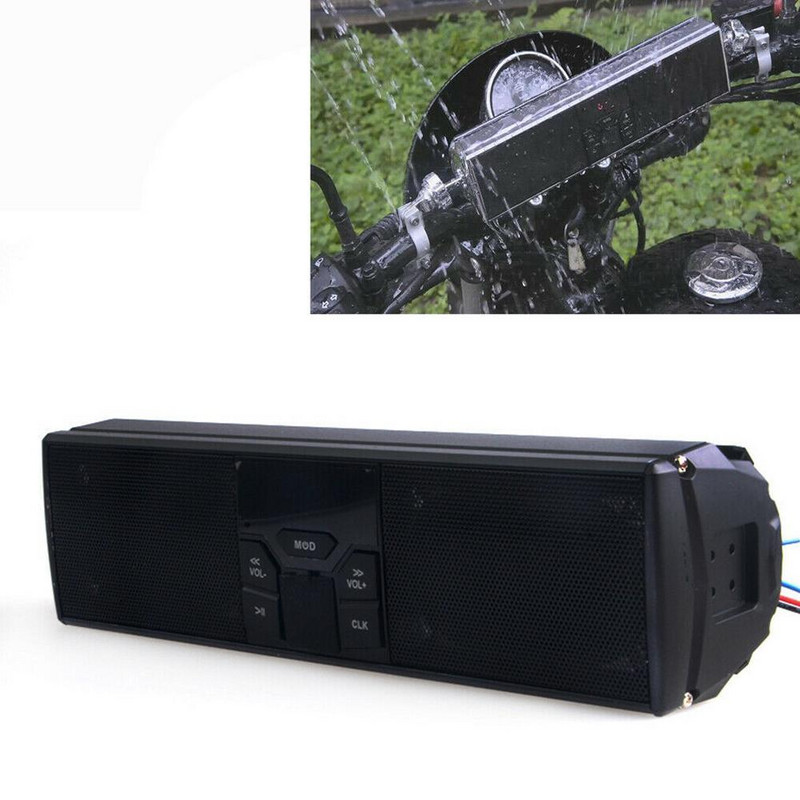LED kijelző motorkerékpár hangszórók Bluetooth rádió audio rendszer APP vezérlés MP3/TF/USB FM sztereó hangszórók lejátszó motoros tartozékok