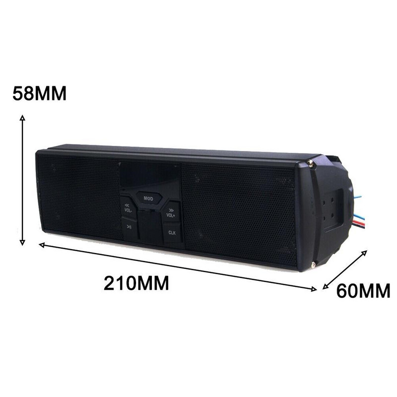LED kijelző motorkerékpár hangszórók Bluetooth rádió audio rendszer APP vezérlés MP3/TF/USB FM sztereó hangszórók lejátszó motoros tartozékok