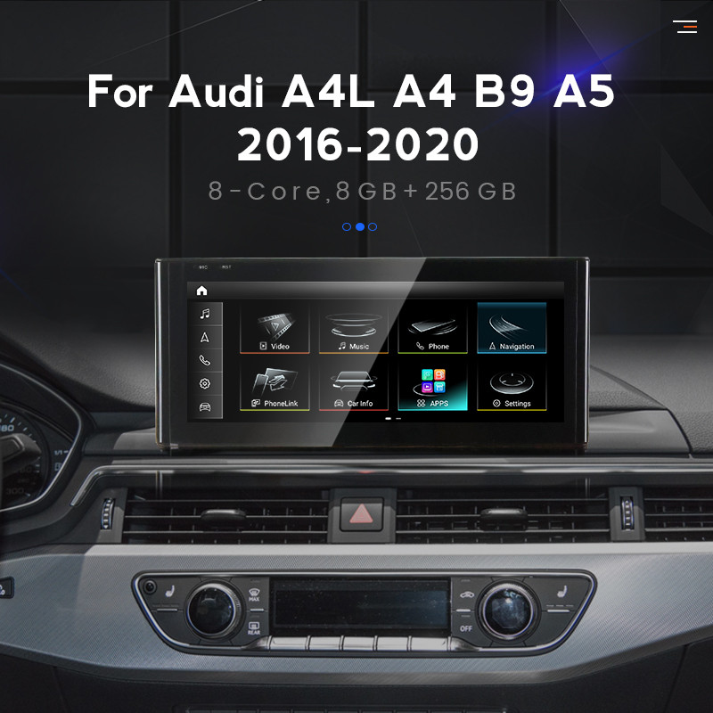 1920*720P Android 12 Car Multimedia All-in-one Audi A4L A4 B9 A5 2016 2017 2018 2019 2020 Carplay automatikus osztott képernyős GPS DSP