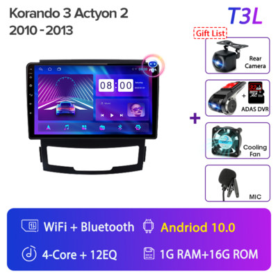 Srnubi Android 11 2Din SsangYong Korando 3 Actyon 2 2010-2013 Autórádió Multimédia lejátszó Navigáció GPS Carplay Auto Stereo