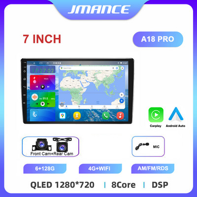 JMANCE 7/9/10``2 Din Android12 Radio Auto Multimedia Video Universal Stereo Carplay GPS pentru Volkswagen Nissan Hyundai Kia Toyota