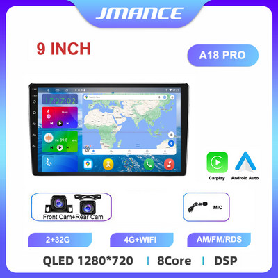 JMANCE 7/9/10``2 Din Android12 Radio Auto Multimedia Video Universal Stereo Carplay GPS pentru Volkswagen Nissan Hyundai Kia Toyota