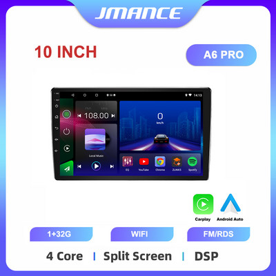 JMANCE 7/9/10``2 Din Android12 Radio Auto Multimedia Video Universal Stereo Carplay GPS pentru Volkswagen Nissan Hyundai Kia Toyota