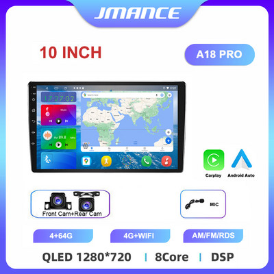JMANCE 7/9/10``2 Din Android12 Radio Auto Multimedia Video Universal Stereo Carplay GPS pentru Volkswagen Nissan Hyundai Kia Toyota