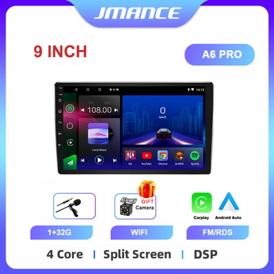 JMANCE 7/9/10``2 Din Android12 Radio Auto Multimedia Video Universal Stereo Carplay GPS pentru Volkswagen Nissan Hyundai Kia Toyota