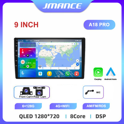 JMANCE 7/9/10``2 Din Android12 Radio Auto Multimedia Video Universal Stereo Carplay GPS pentru Volkswagen Nissan Hyundai Kia Toyota