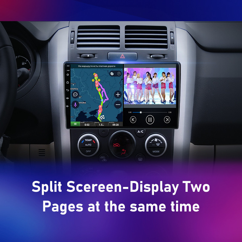 Автомобилно радио с Android 11 за Suzuki Grand Vitara 3 2005-2015 Мултимедиен плейър Навигация 2Din Стерео DVD Главно устройство Carplay Високоговорители