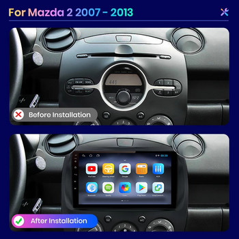 AWESAFE PX9s Για MAZDA 2 2007 - 2014 Android Ραδιόφωνο αυτοκινήτου Συσκευές αναπαραγωγής βίντεο αυτοκινήτου CarPlay Android Auto GPS No 2 din 2din DVD