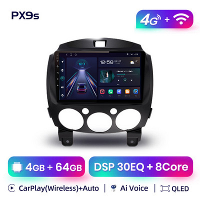 AWESAFE PX9s Za MAZDA 2 2007 - 2014 Android Auto Radio Automobilski video playeri CarPlay Android Auto GPS No 2 din 2din DVD