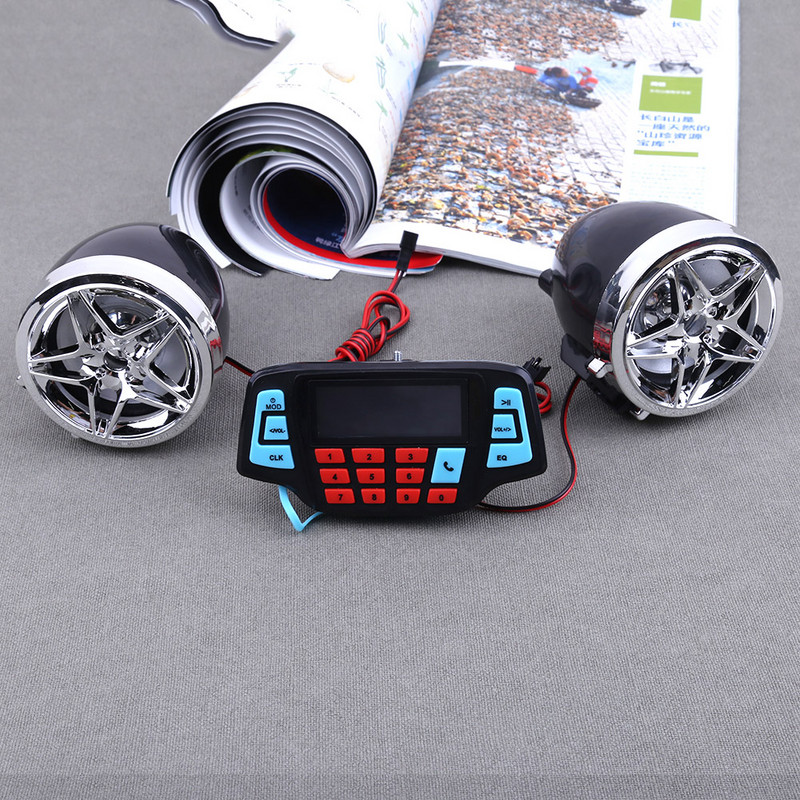 Bluetooth hangszóró kerékpáros hang motoros rádióhoz MP3 lejátszó USB Moto hang vízálló motorkerékpár-tartozékokhoz ingyenes szállítás