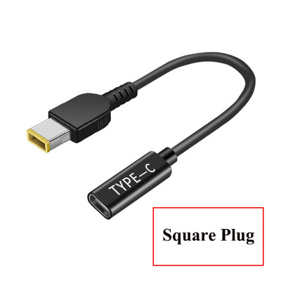 USB Type C Female to 90 Degree Right Angle DC Connector Adapter PD Charging Power Supply Charger Converter Cable for Laptop