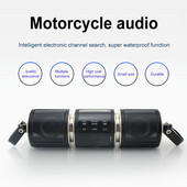 Player audio pentru muzică pentru motociclete compatibil cu Bluetooth Player audio pentru motociclete MP3 Suport pe ghidon IPX4 impermeabil pentru scuter ATV
