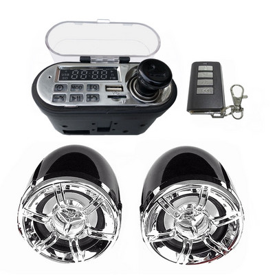 Motorkerékpár Bluetooth audio vízálló sztereó hangszóró zenelejátszó FM rádió támogatás USB TF kártya szivargyújtó visszaszerelhető sztereó