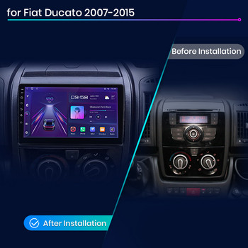 Junsun V1 Pro 8G+256G για Fiat Ducato 2007 - 2015 Android Ραδιόφωνο αυτοκινήτου Συσκευές αναπαραγωγής βίντεο αυτοκινήτου CarPlay Android Auto GPS No 2 din 2din DVD