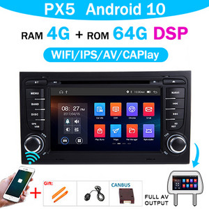 PX6 2 din android 10 autórádió képernyővel Audi A4 B6 8E 8H B7 S4 RS4 Seat Exeo 2002-2012 Multimédiás videó lejátszókhoz autorádióhoz