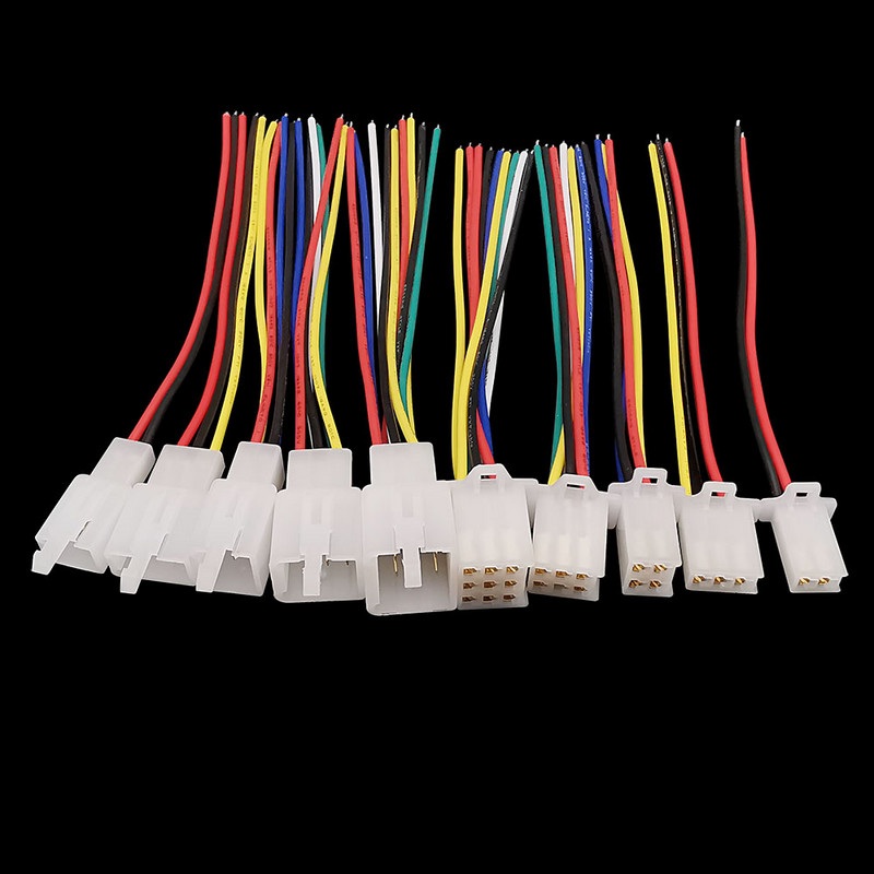 1 pereche 2,8 mm 2/3/4/6/9 pini Conector de fir electric pentru autovehicule Priză masculină Femeie Terminale de cablu Seturi de priză Motocicletă Ebike Mașină