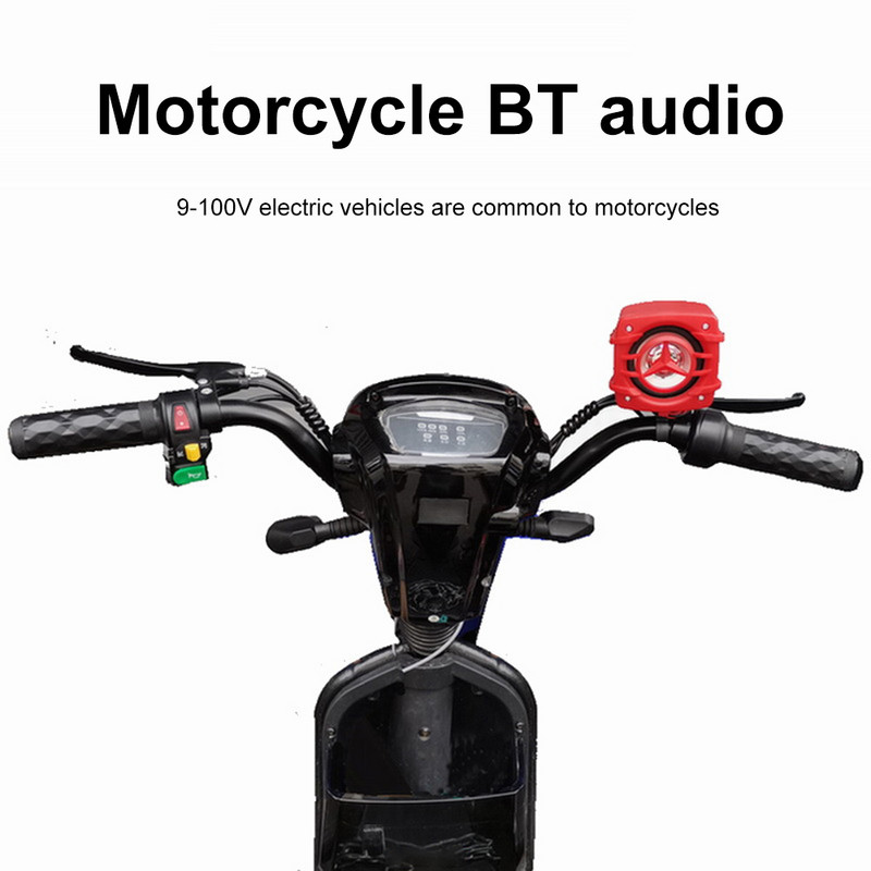 Motorkerékpár sztereó univerzális motorkerékpár hangszóró Riding Sound System Bluetooth-kompatibilis 9-100V elektromos robogó motorhoz