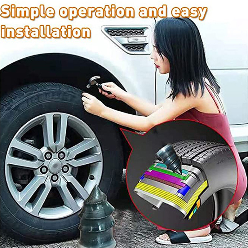 1 vnt Vakuuminiai padangų taisymo vinys bekamerės padangos taisymo guminių vinių rinkinys greito įrankio savarankiško padangų taisymo įrankiai