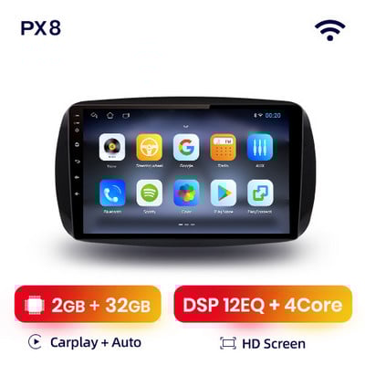 AWESAFE PX9s pentru Mercedes Benz Smart Fortwo 2014 - 2020 Radio auto Playere video auto CarPlay Android Auto GPS No 2 din 2din DVD