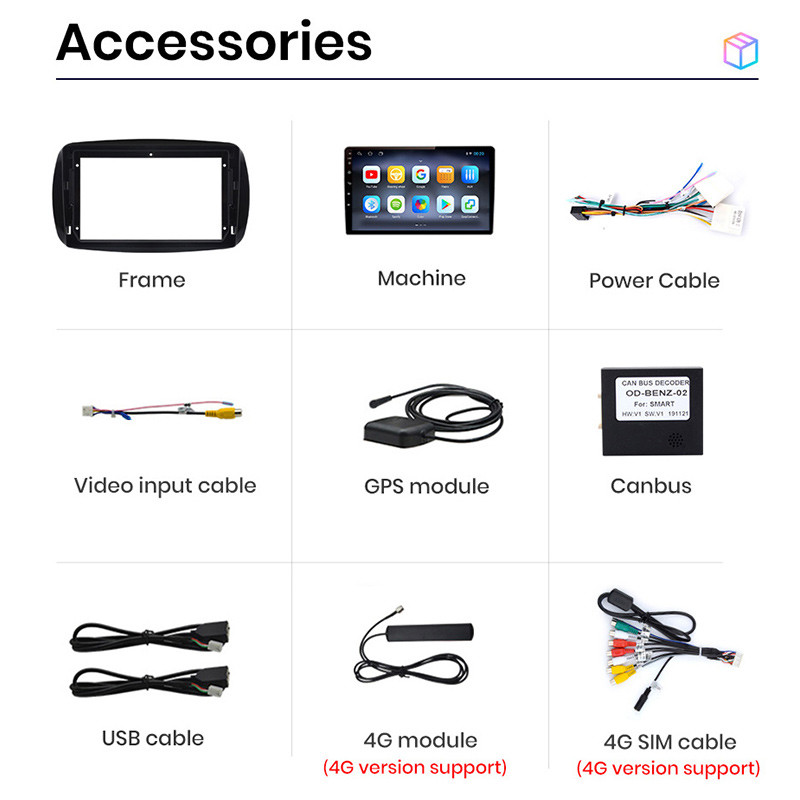 AWESAFE PX9s pentru Mercedes Benz Smart Fortwo 2014 - 2020 Radio auto Playere video auto CarPlay Android Auto GPS No 2 din 2din DVD