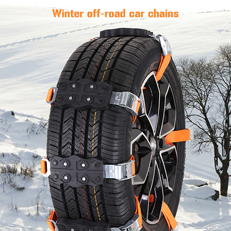 Lanț pentru anvelope auto de iarnă, anvelope multifuncționale, nisip, șine, lanț universal pentru roți auto, lanțuri de siguranță, accesorii groase pentru mașină MGO3