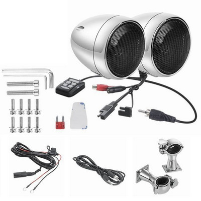 Amplificator de 300 W Difuzoare radio Bluetooth stereo pentru motociclete de 4 inci Difuzoare radio Bluetooth stereo pentru motociclete cu USB AUX MP3