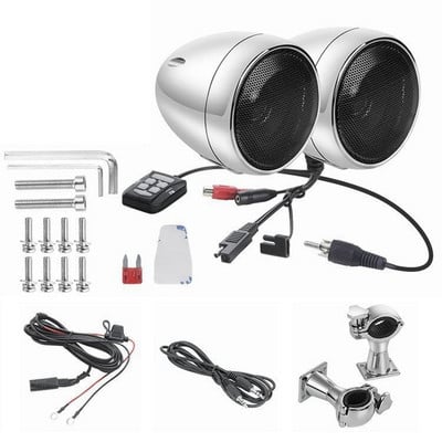 Amplificator de 300 W Difuzoare radio Bluetooth stereo pentru motociclete de 4 inci Difuzoare radio Bluetooth stereo pentru motociclete cu USB AUX MP3