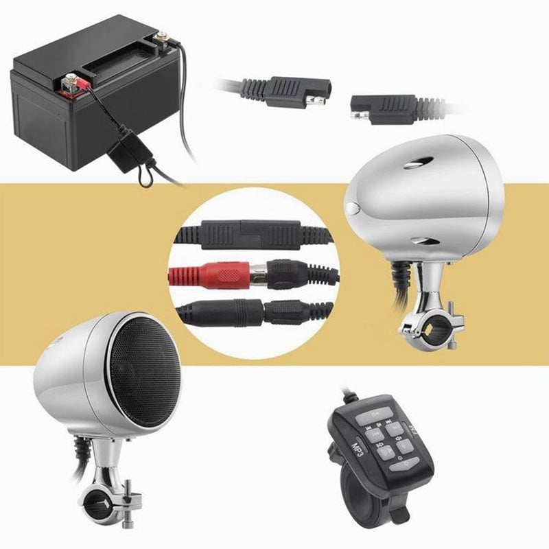 Amplificator de 300 W Difuzoare radio Bluetooth stereo pentru motociclete de 4 inci Difuzoare radio Bluetooth stereo pentru motociclete cu USB AUX MP3