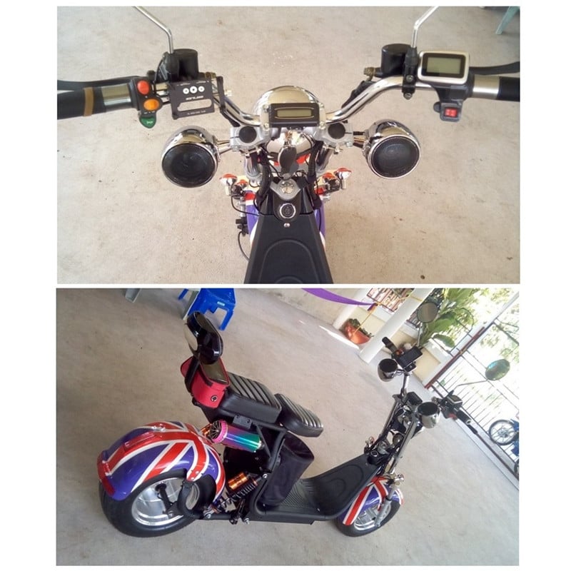 Amplificator de 300 W Difuzoare radio Bluetooth stereo pentru motociclete de 4 inci Difuzoare radio Bluetooth stereo pentru motociclete cu USB AUX MP3