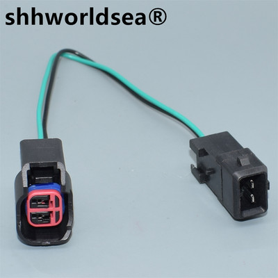 shhworldsea 2Pin Way 1,5 mm Moteris EV6 / EV14 automobilio degalų purkštuko jungtis, skirta Dodge LS2 LS3 GM 7283-5967-30 į EV1 vyrišką