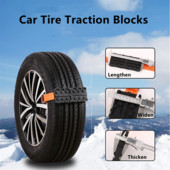 Mașină Motocicletă Blocuri de tracțiune antiderapante pentru roți Lanț anti-alunecare Gheață Zăpadă Noroi Nisip Curele pentru anvelope Urgență Iarna Conducere în siguranță