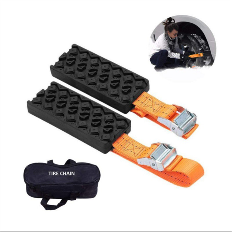 Mașină Motocicletă Blocuri de tracțiune antiderapante pentru roți Lanț anti-alunecare Gheață Zăpadă Noroi Nisip Curele pentru anvelope Urgență Iarna Conducere în siguranță