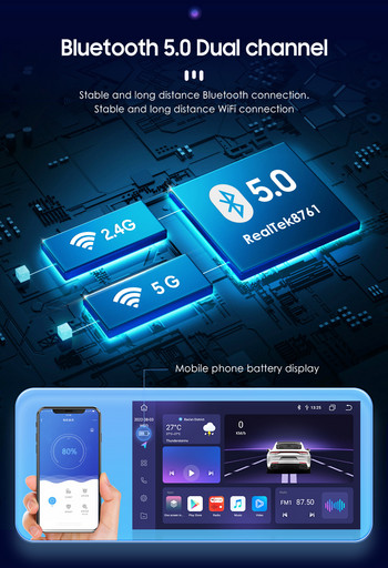 10,1\'\' Octa UIS7862S Autoradio Android Universal ραδιόφωνο αυτοκινήτου Συσκευή αναπαραγωγής πολυμέσων Schermo Estraibile Stereo GPS Αποσπώμενο πάνελ SWC