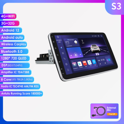 10.1'' Octa UIS7862S Autoradio Android Universal Auto Radio Player Multimedia Schermo Estraibile Stereo GPS Panou detasabil SWC