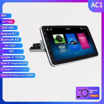 10.1'' Octa UIS7862S Autoradio Android Universal Auto Radio Player Multimedia Schermo Estraibile Stereo GPS Panou detasabil SWC