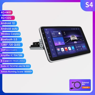 10.1'' Octa UIS7862S Autoradio Android Universal Auto Radio Player Multimedia Schermo Estraibile Stereo GPS Panou detasabil SWC