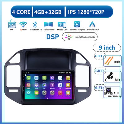 Android 13 Multimedia Video pentru Mitsubishi Pajero 3 V70 V60 1999 - 2006 Radio Auto Navigare Stereo GPS No 2Din 2 Din Dvd