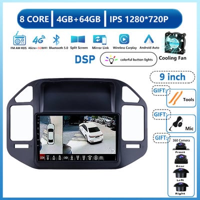 Android 13 Multimedia Video pentru Mitsubishi Pajero 3 V70 V60 1999 - 2006 Radio Auto Navigare Stereo GPS No 2Din 2 Din Dvd